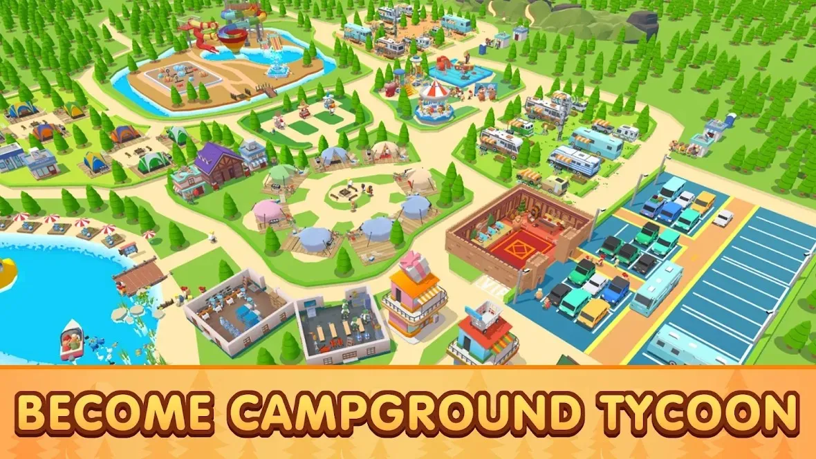 Camping Tycoon [мод: бесплатные покупки] Screenshot 3