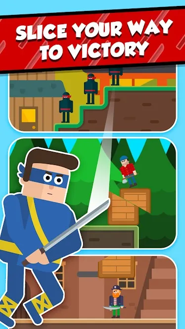 Mr Ninja – Slicey Puzzles [мод: всё открыто] Screenshot 4