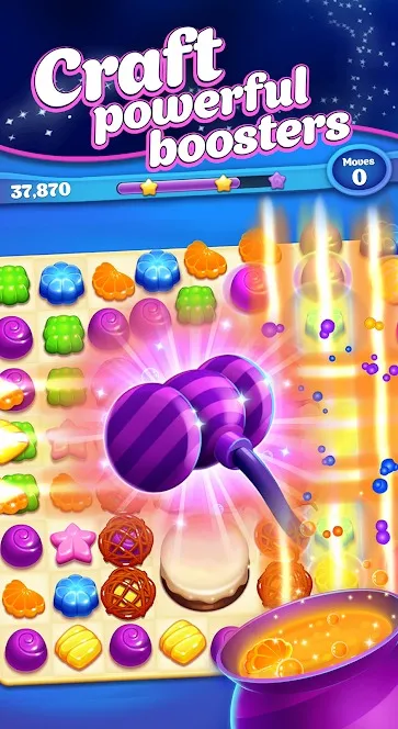 Crafty Candy – Match 3 Game [мод: много бонусов] Screenshot 3