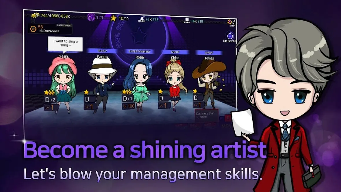 Idol Stage [мод: бесплатные покупки] Screenshot 2