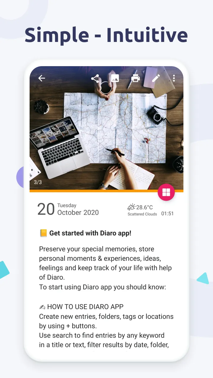Diaro Premium – дневник, журнал, Заметки, Трекер Настроения [мод: всё открыто] Screenshot 2