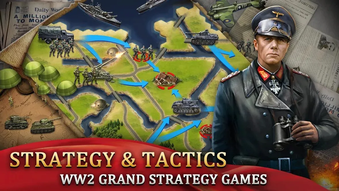 WW2: World War 2 Strategy & Tactics games [мод: много денег] Screenshot 1