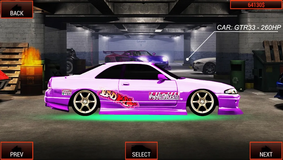 Japan Drag Racing 2D [мод: много денег] Screenshot 3