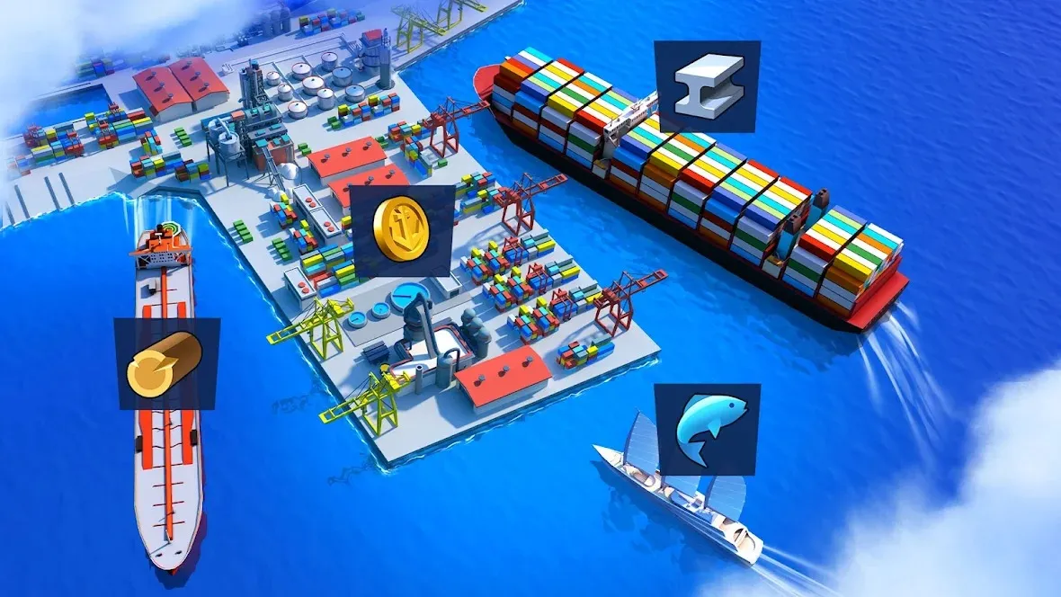 Sea Port: Стратегия с флотом [мод: много денег] Screenshot 5