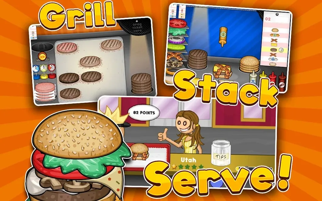 Papa's Burgeria HD [мод: полная версия] Screenshot 2