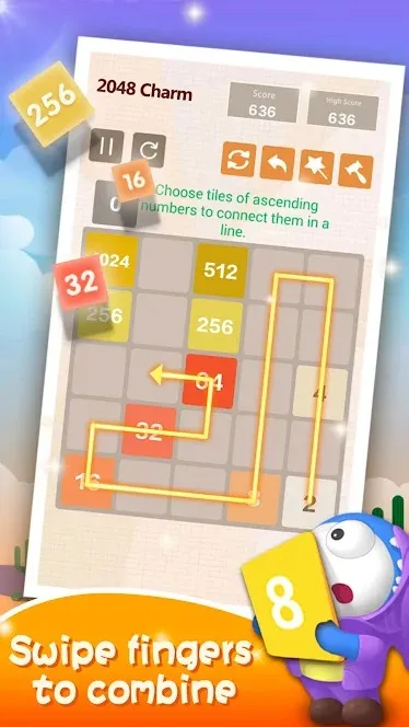 2048 Очарование: головоломка [мод: много денег] Screenshot 2