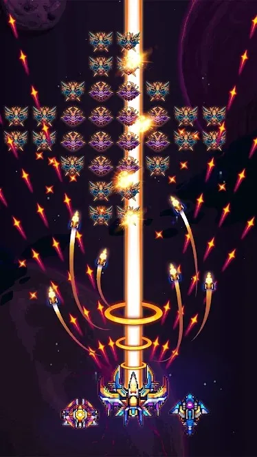 Galaxiga: классический шутер [мод: меню] Screenshot 2