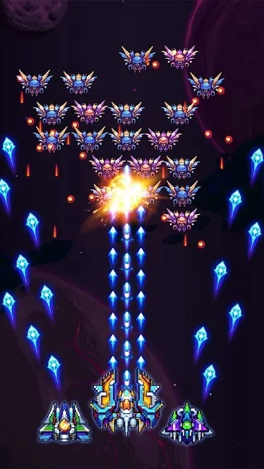 Galaxiga: классический шутер [мод: меню] Screenshot 3