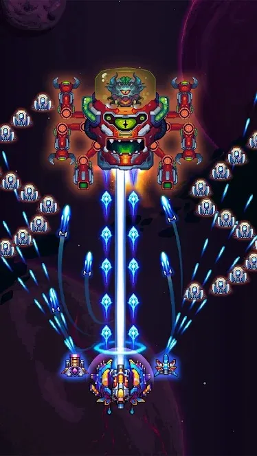 Galaxiga: классический шутер [мод: меню] Screenshot 5