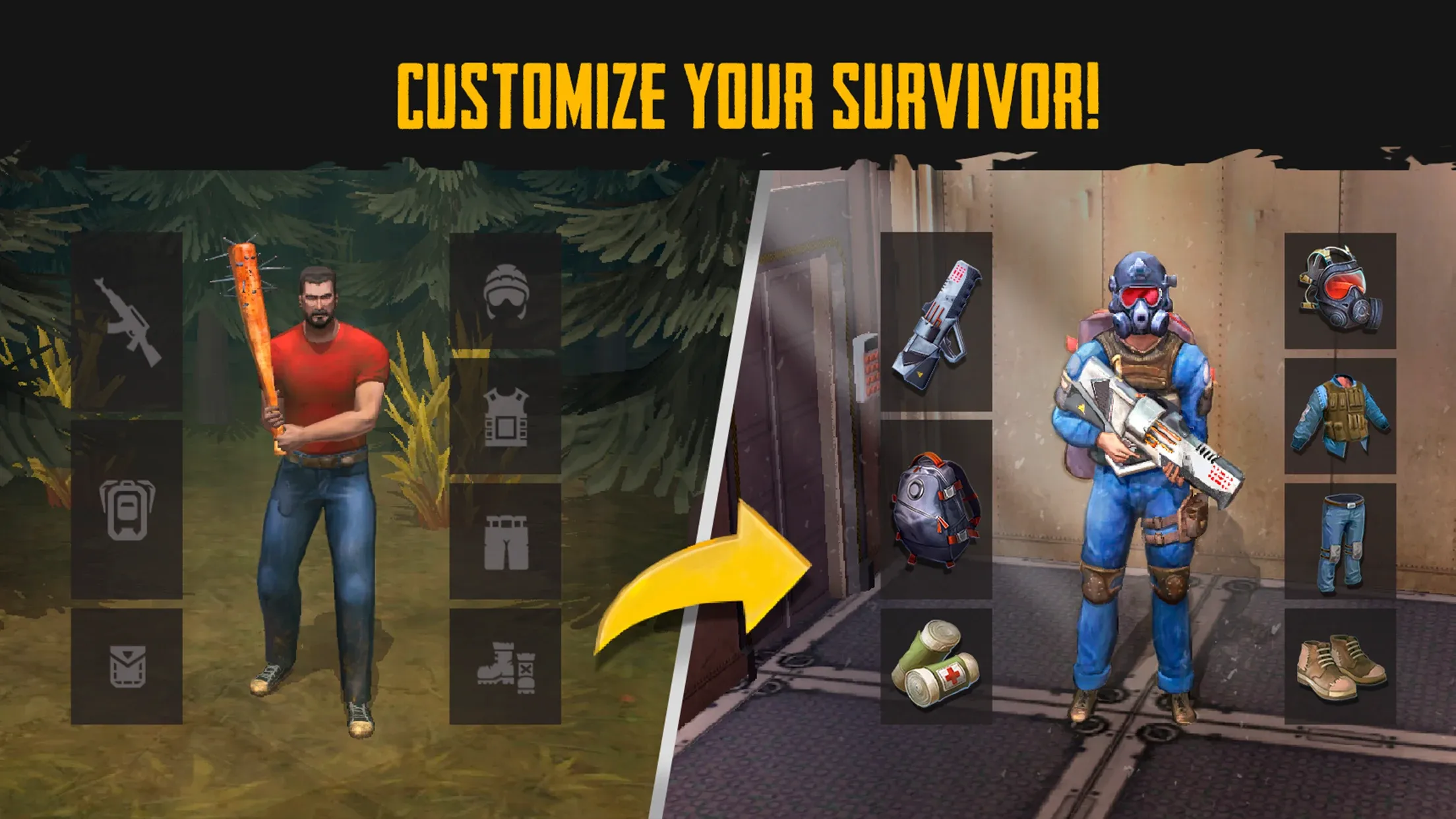 Live or Die: Zombie Survival v0.5.8 APK Мод (Меню, Бесплатный крафт, 1000 уровень, Золото) Screenshot 5