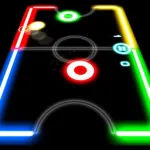 Скачать Glow Hockey [мод: без рекламы] на Андроид
