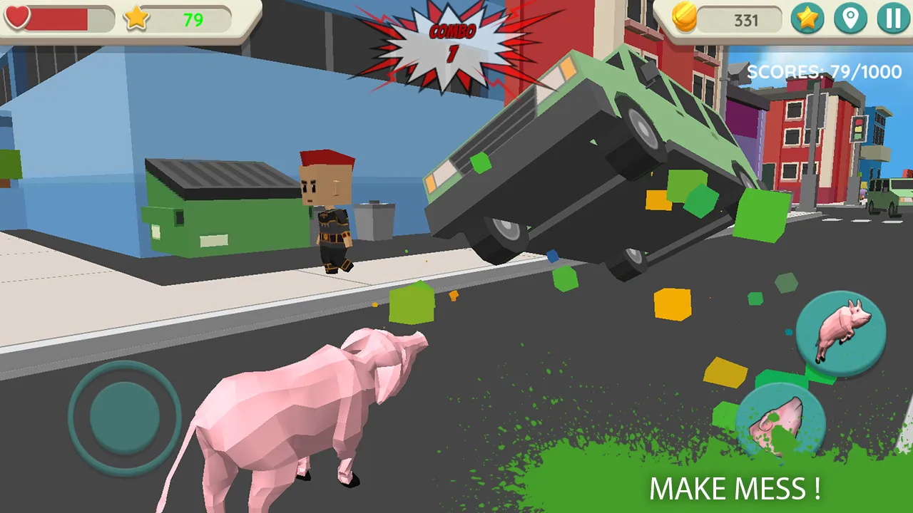 Crazy Pig Simulator v1.060 APK Мод (Много денег) Screenshot 1 Crazy Pig Simulator v1.060 APK Мод (Много денег) Screenshot 1