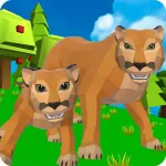 Скачать Cougar Simulator: Big Cat Family Game [мод: много денег] на Андроид