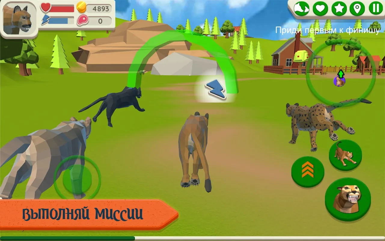 Cougar Simulator: Big Cat Family Game [мод: много денег] Screenshot 2