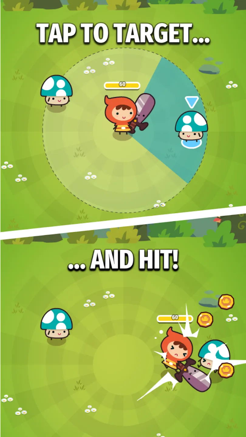 Micro RPG v1.27.9 APK Мод (Меню, Много денег, Режим бога) Screenshot 1