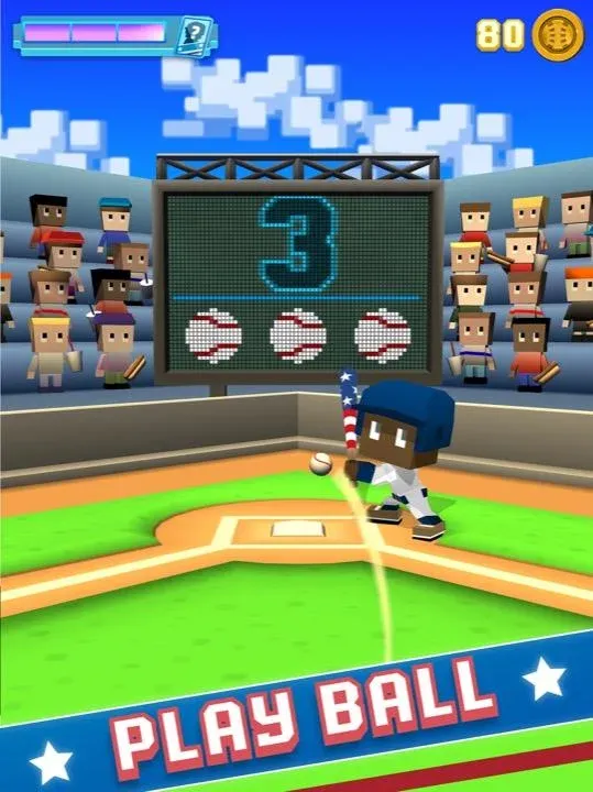 Blocky Baseball v2.0_393 APK Мод (Много денег) Screenshot 1