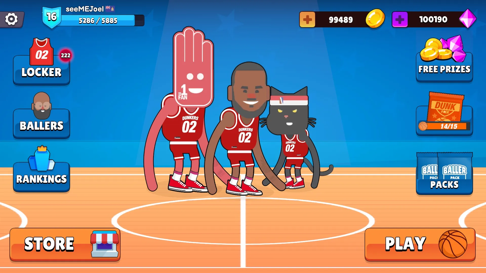 Dunkers 2 [мод: много денег] Screenshot 1