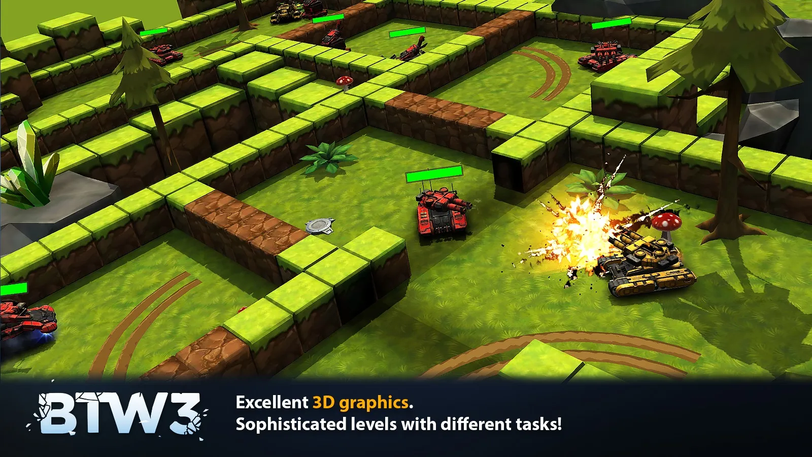 Block Tank Wars 3: Танк Шутер [мод: много денег] Screenshot 1