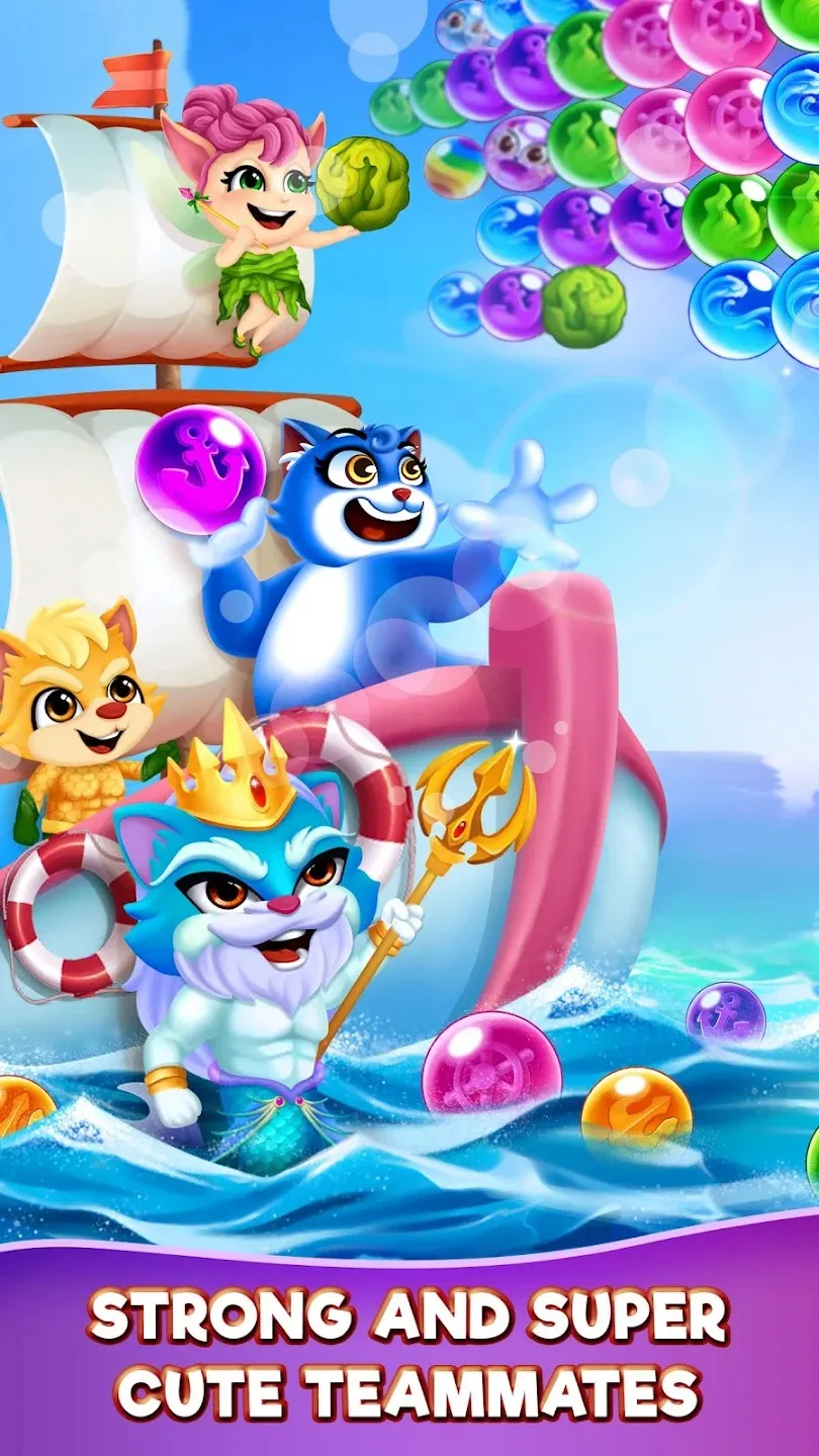 Bubble Shooter: Cat Pop Island [мод: бесплатные покупки] Screenshot 2