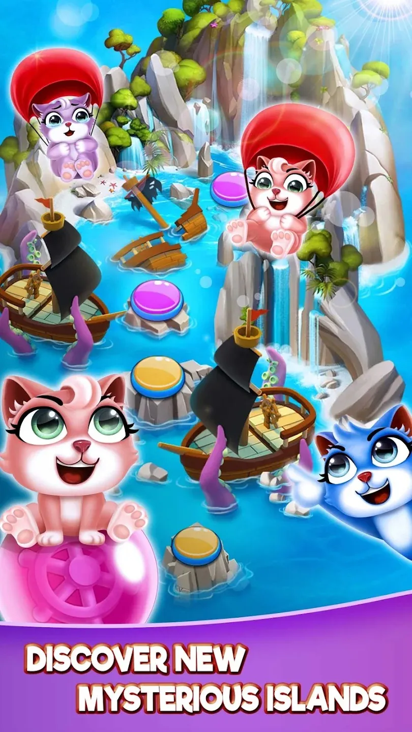 Bubble Shooter: Cat Pop Island [мод: бесплатные покупки] Screenshot 3