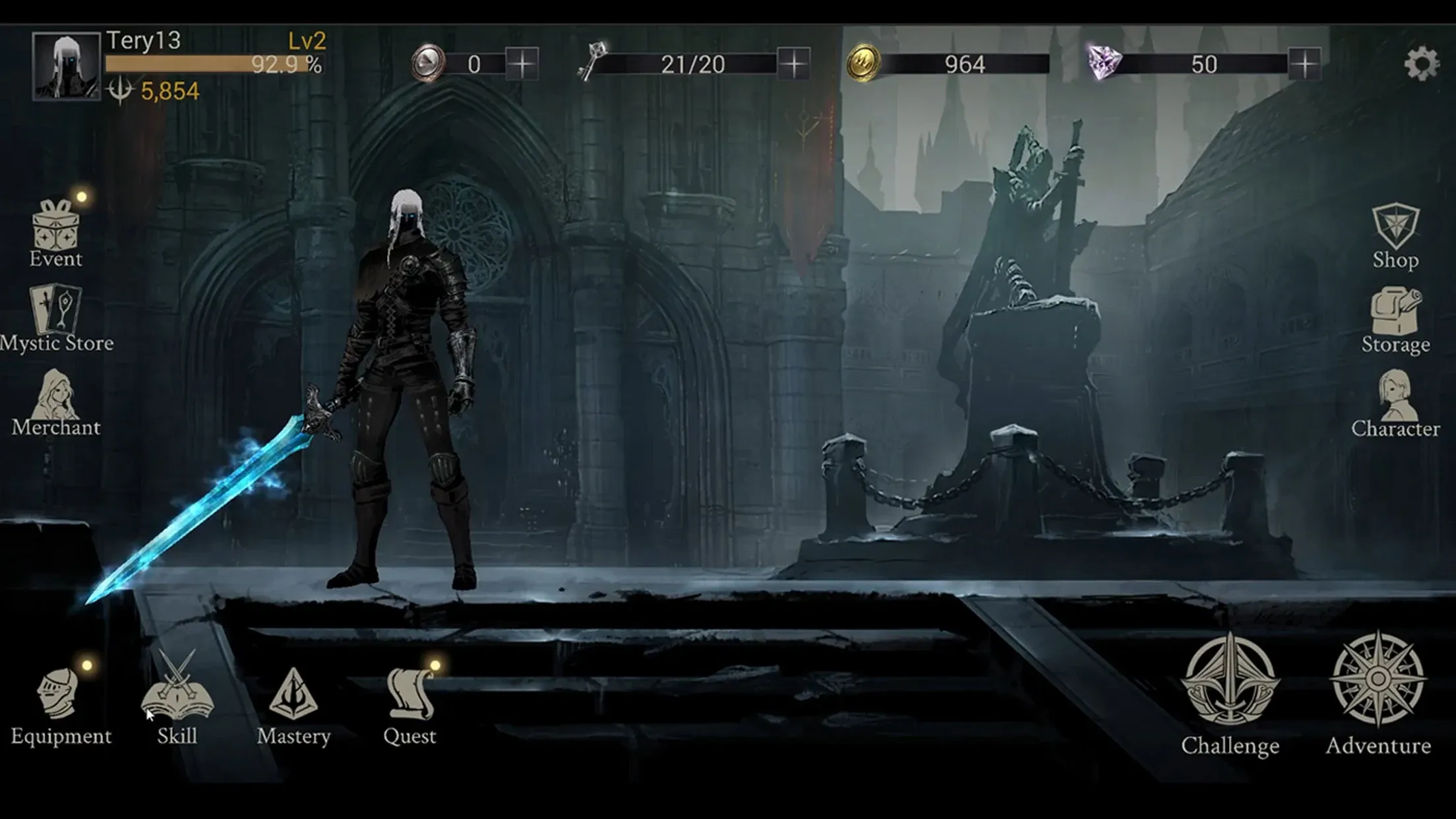 Demon Hunter: Shadow World v61.135.2.0 APK Мод (Меню, Бесплатные покупки, Бессмертие, Урон) Screenshot 4