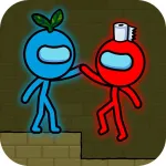 Скачать Red and Blue Stickman : Animat [мод: много денег] на Андроид