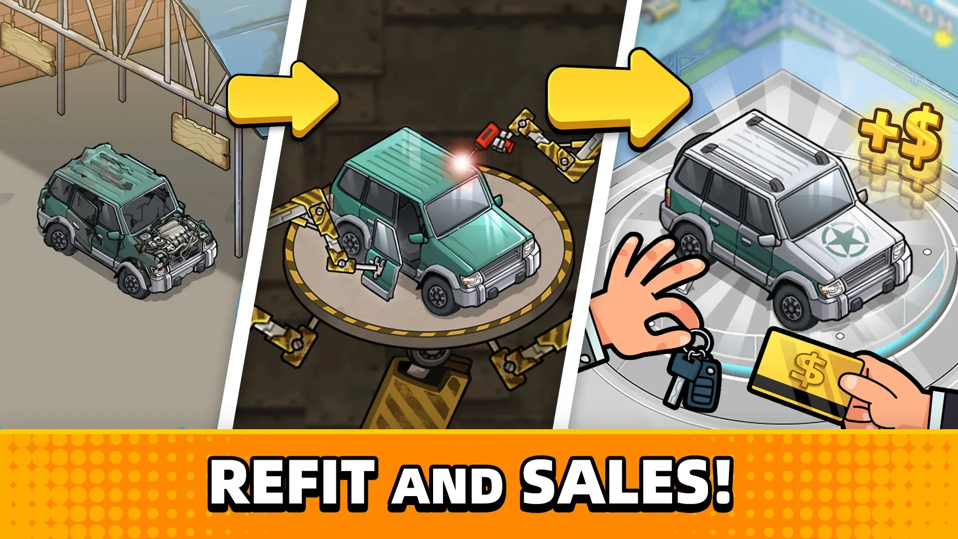 Used Car Tycoon Game v23.7.12 APK Мод (Много денег) Screenshot 1