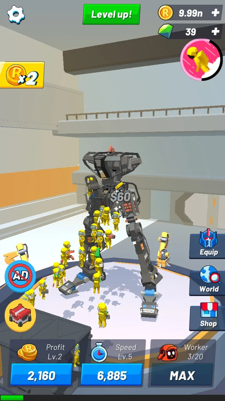Idle Robot Inc - Idle, Tycoon [мод: много денег] Screenshot 1