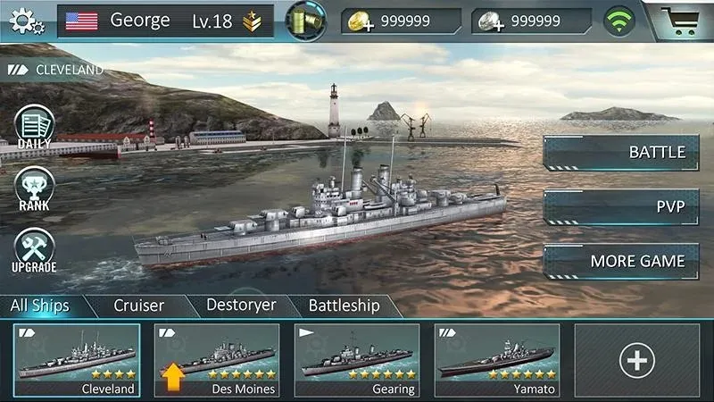 Атака военных кораблей 3D [мод: много денег] Screenshot 5
