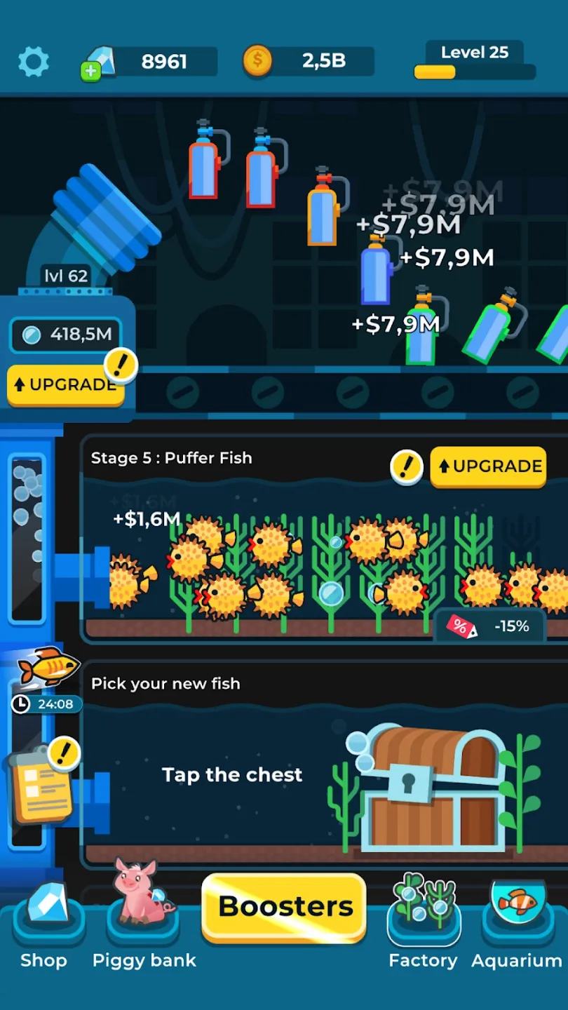 Idle Fish Aquarium [мод: много денег] Screenshot 4