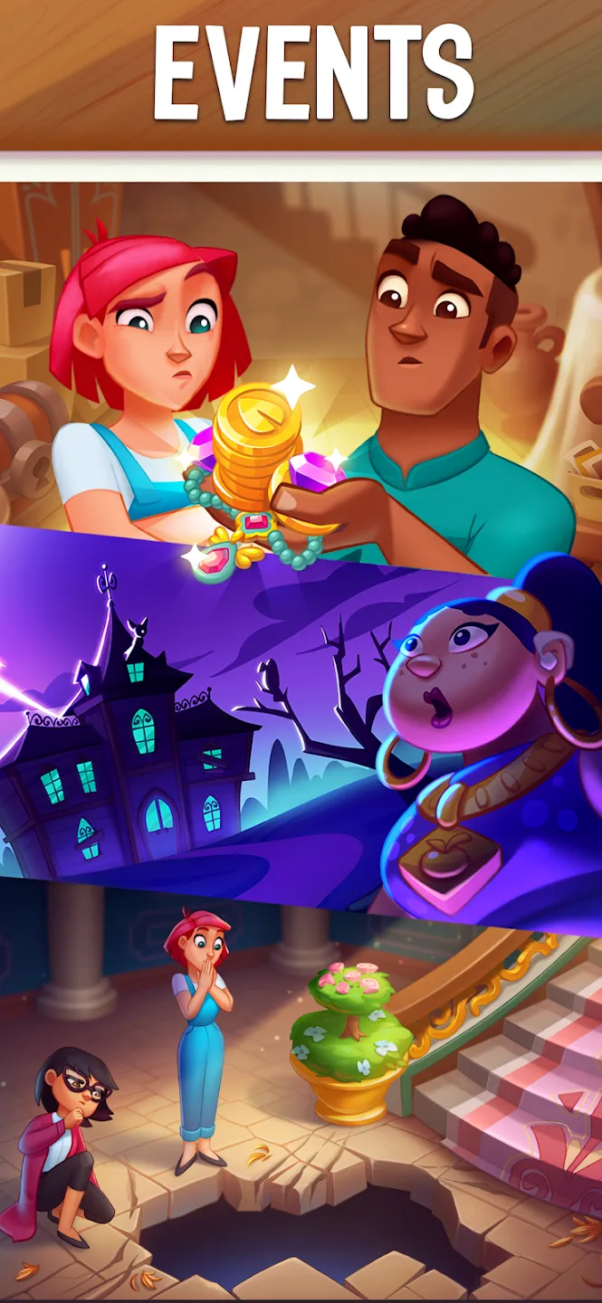 Love & Pies - Merge Mystery v0.75.0 APK Мод (Много бриллиантов) Screenshot 4