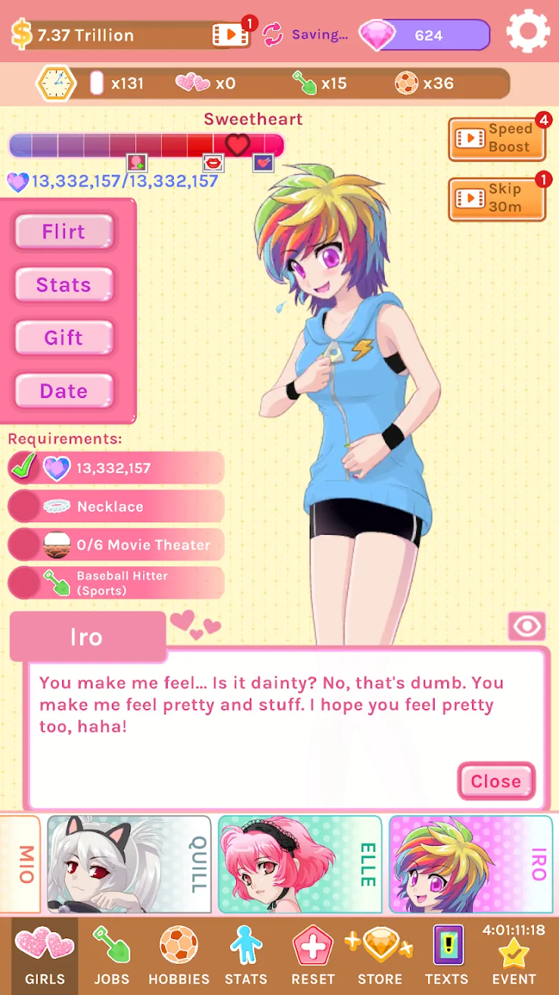 Crush Crush - Idle Dating Sim v0.445 APK Мод (Много бриллиантов) Screenshot 5