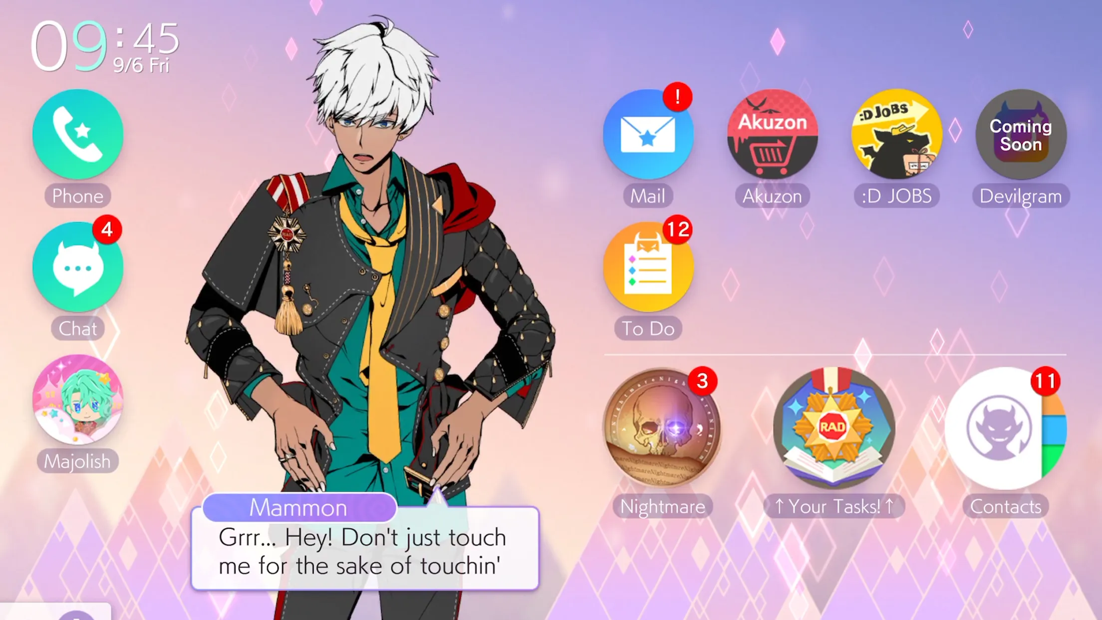 Obey Me! Anime Otome Sim v9.0.11 APK Мод (Меню, Заморозить навыки врага, Высокий урон) Screenshot 5