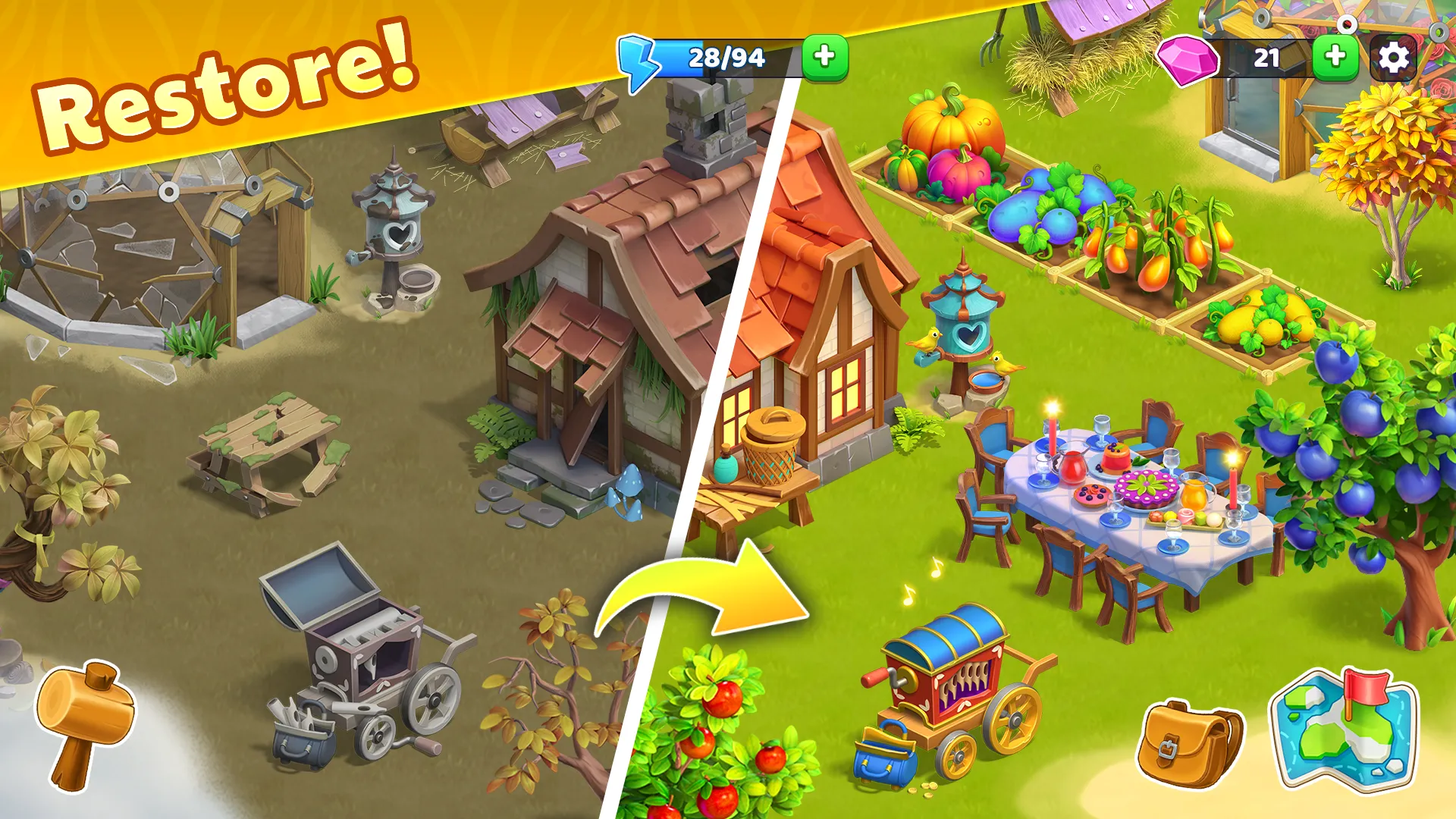 Bermuda Adventures: игра-ферма v1.19.0 APK Мод (Бесплатные покупки) Screenshot 3