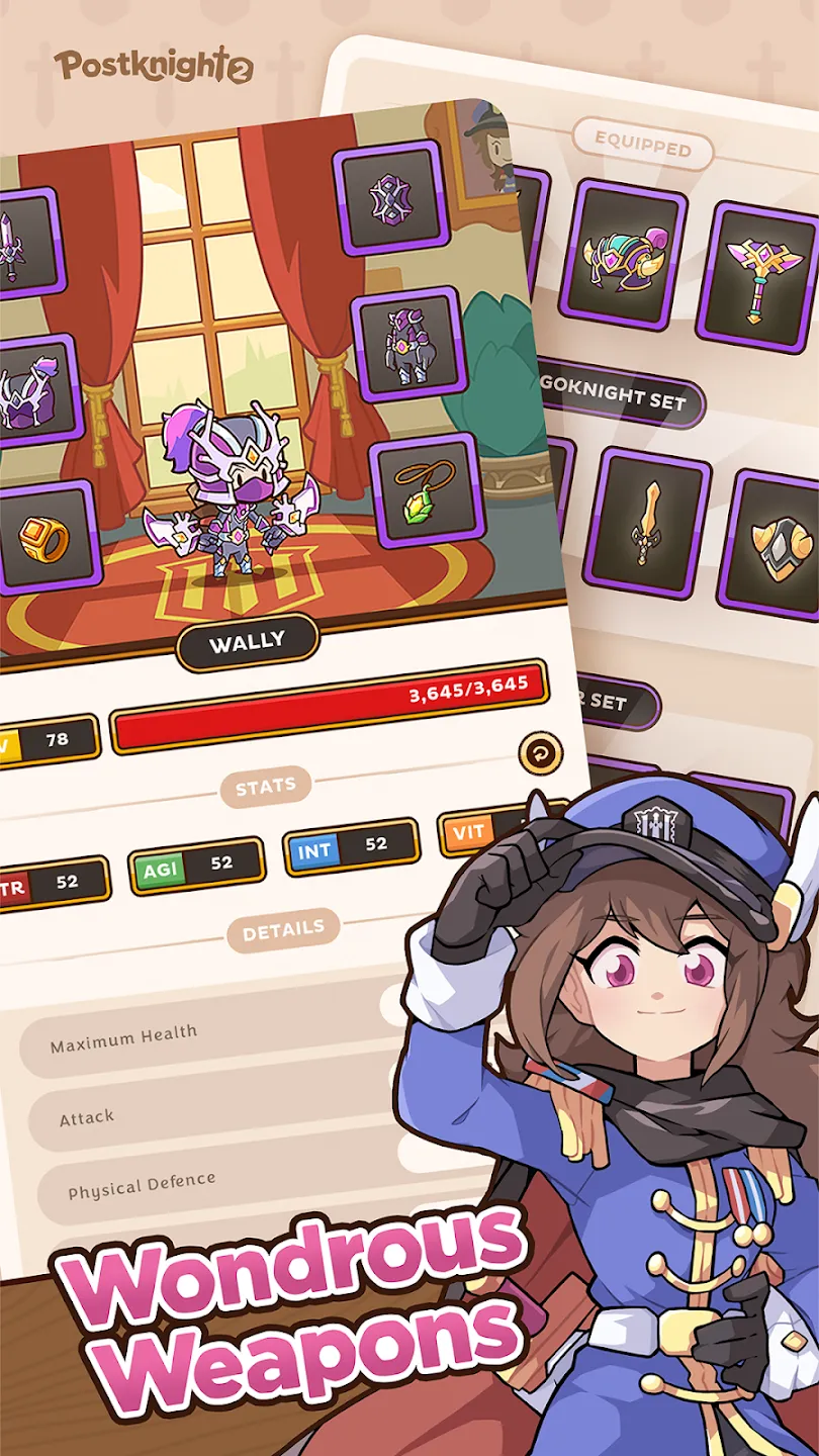 Postknight 2 v2.7.14 APK Мод (Меню, Множитель урона и скорости, Режим бога) Screenshot 2