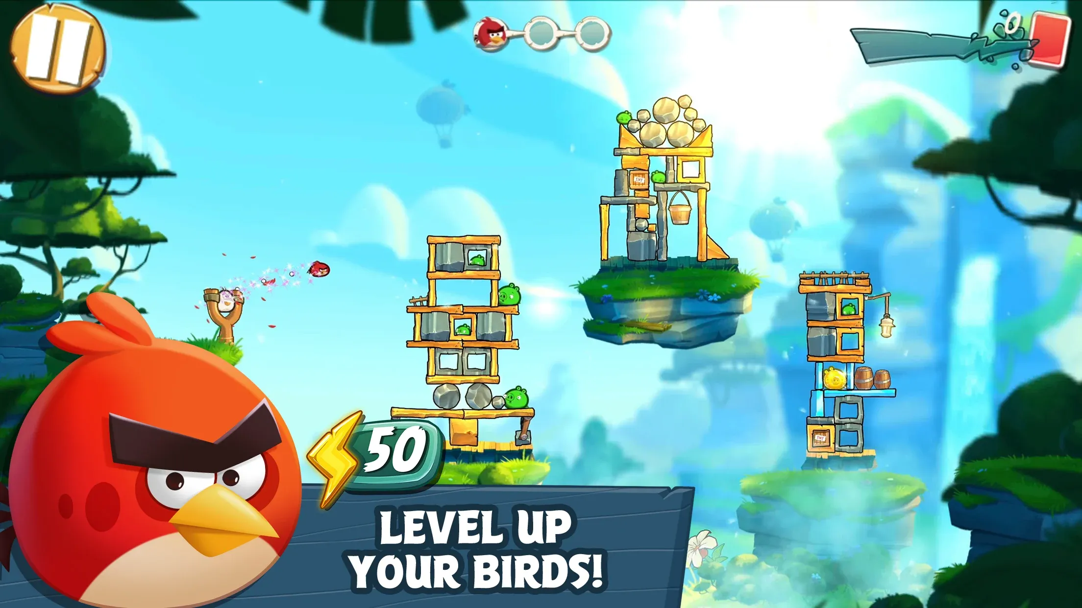 Angry Birds 2 v10.0.0 APK Мод (Меню, Неустойчивые башни и свиньи) Screenshot 2