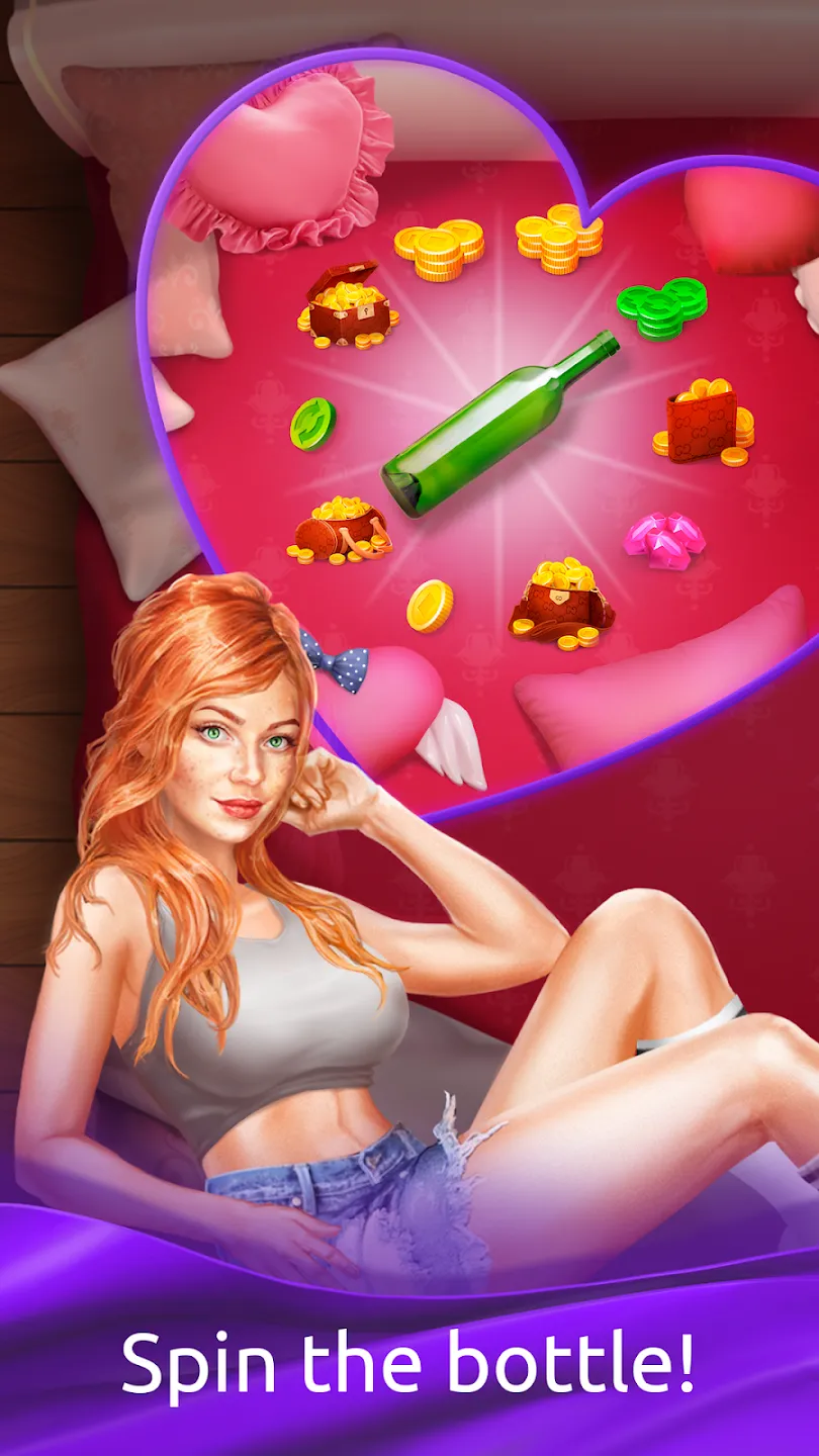 Girls & City: игра в бутылочку v1.5.1 APK Мод (Много денег) Screenshot 4
