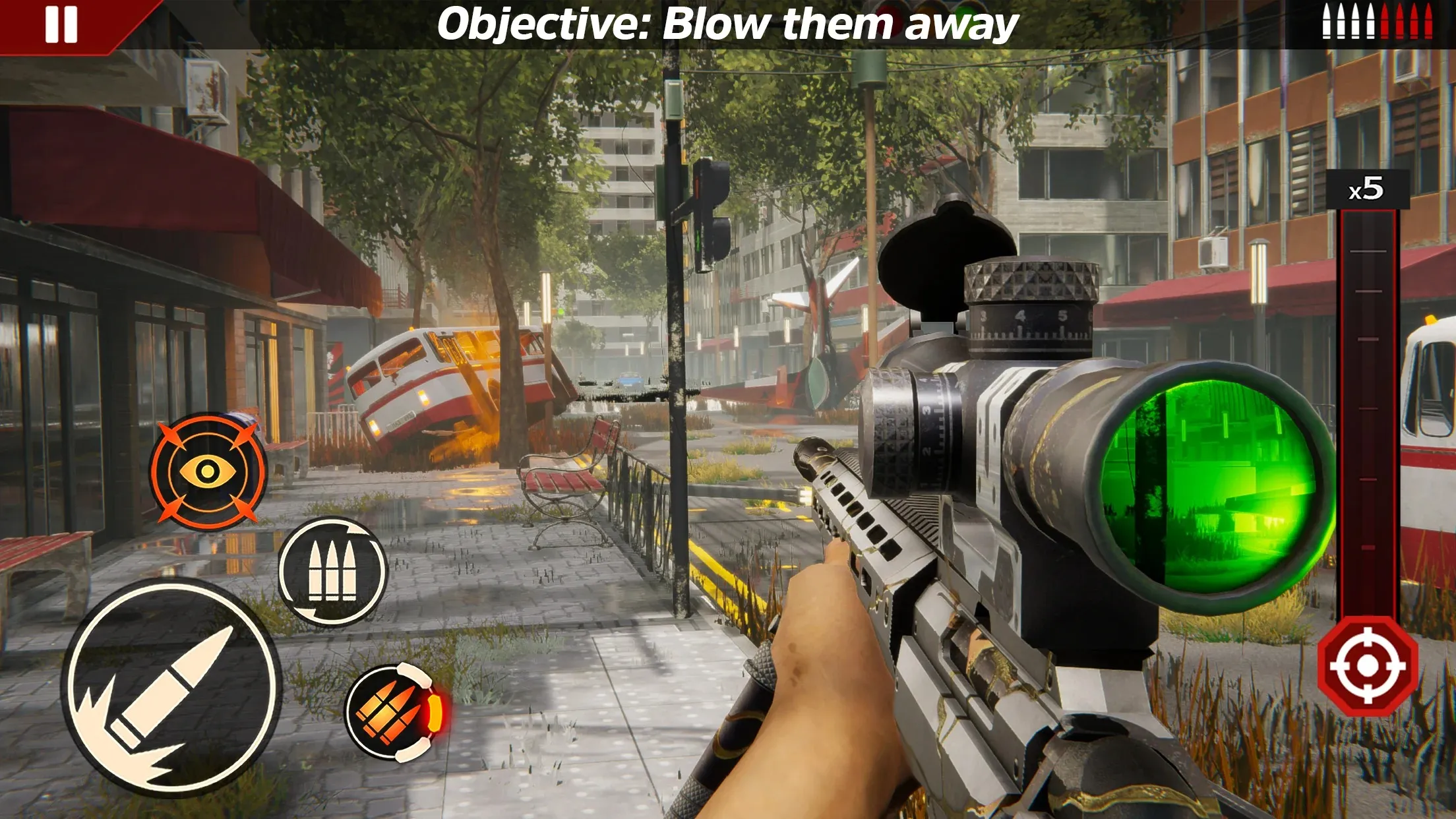 Sniper Zombie 3D Game [мод: много денег] Screenshot 4