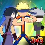 Скачать Stickman Ninja - 3v3 Battle Arena Мод (Меню, Много денег, Скиллы без кулдауна) на Андроид