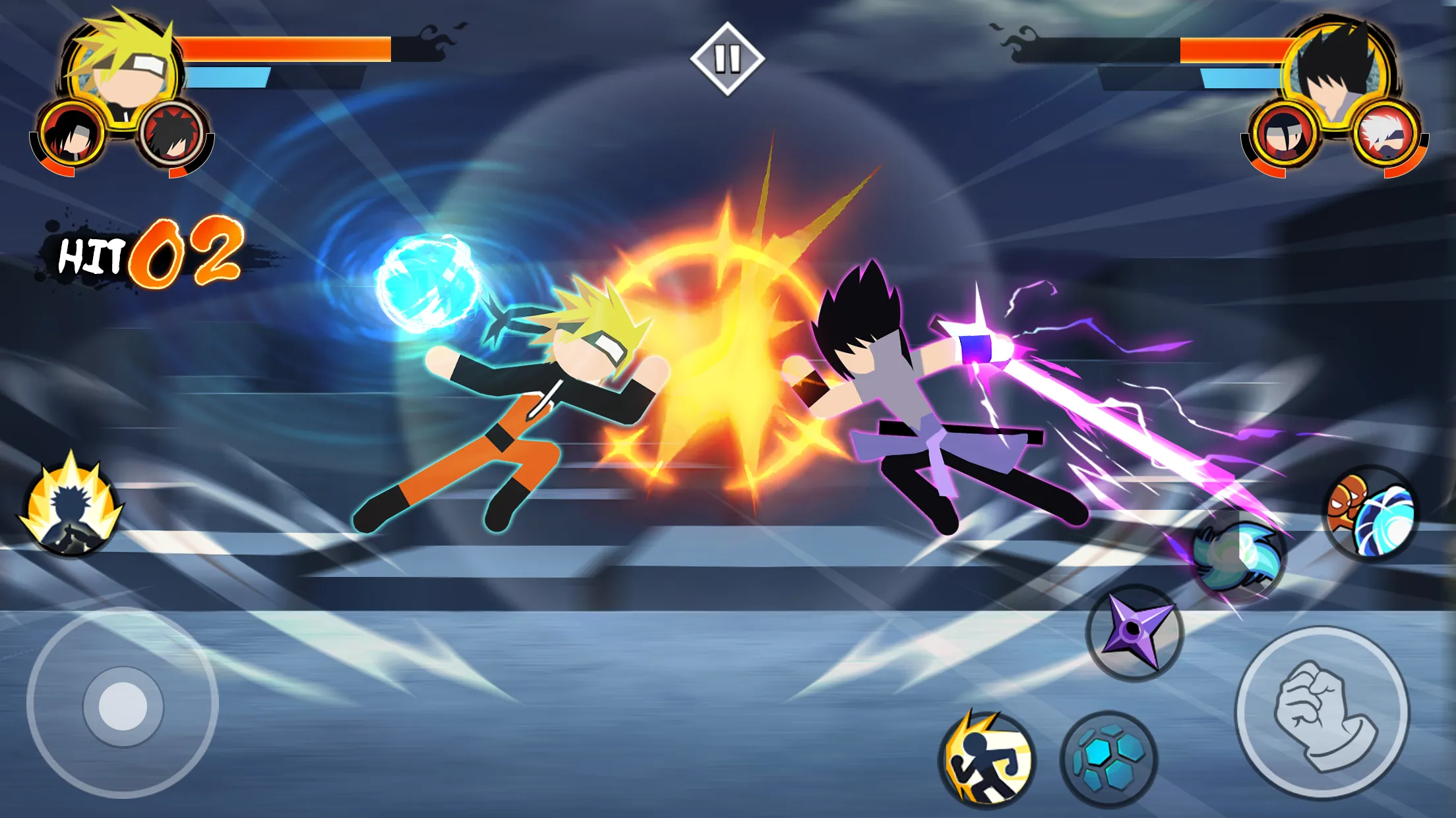 Stickman Ninja - 3v3 Battle Arena v7.3 APK Мод (Меню, Много денег, Скиллы без кулдауна) Screenshot 1 Stickman Ninja - 3v3 Battle Arena v7.3 APK Мод (Меню, Много денег, Скиллы без кулдауна) Screenshot 1