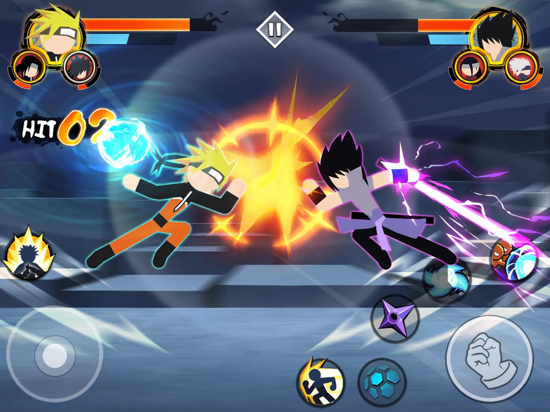Stickman Ninja - 3v3 Battle Arena v7.3 APK Мод (Меню, Много денег, Скиллы без кулдауна) Screenshot 4 Stickman Ninja - 3v3 Battle Arena v7.3 APK Мод (Меню, Много денег, Скиллы без кулдауна) Screenshot 4