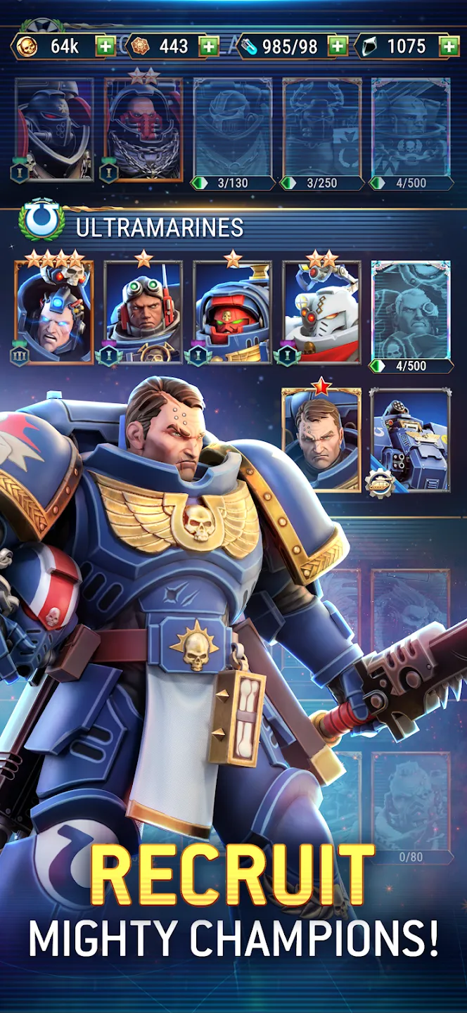 Warhammer 40,000: Tacticus v1.39.36 APK Мод (Меню, Один удар, Много денег) Screenshot 2