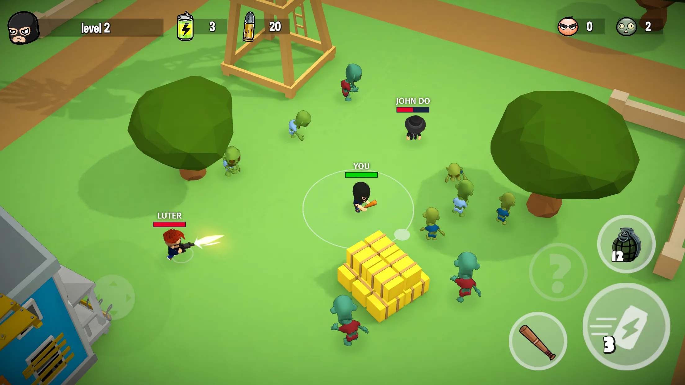 Зомби io: игры без интернета v4.0.1 APK Мод (Тупой враг) Screenshot 1