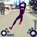 Скачать Miami Rope Hero Spider Games [мод: много денег] на Андроид