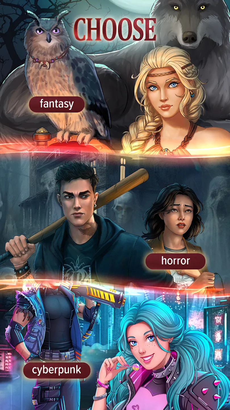 Love Legend: визуальные новеллы v0.9659 APK Мод (Меню, Бесплатные премиум варианты) Screenshot 1