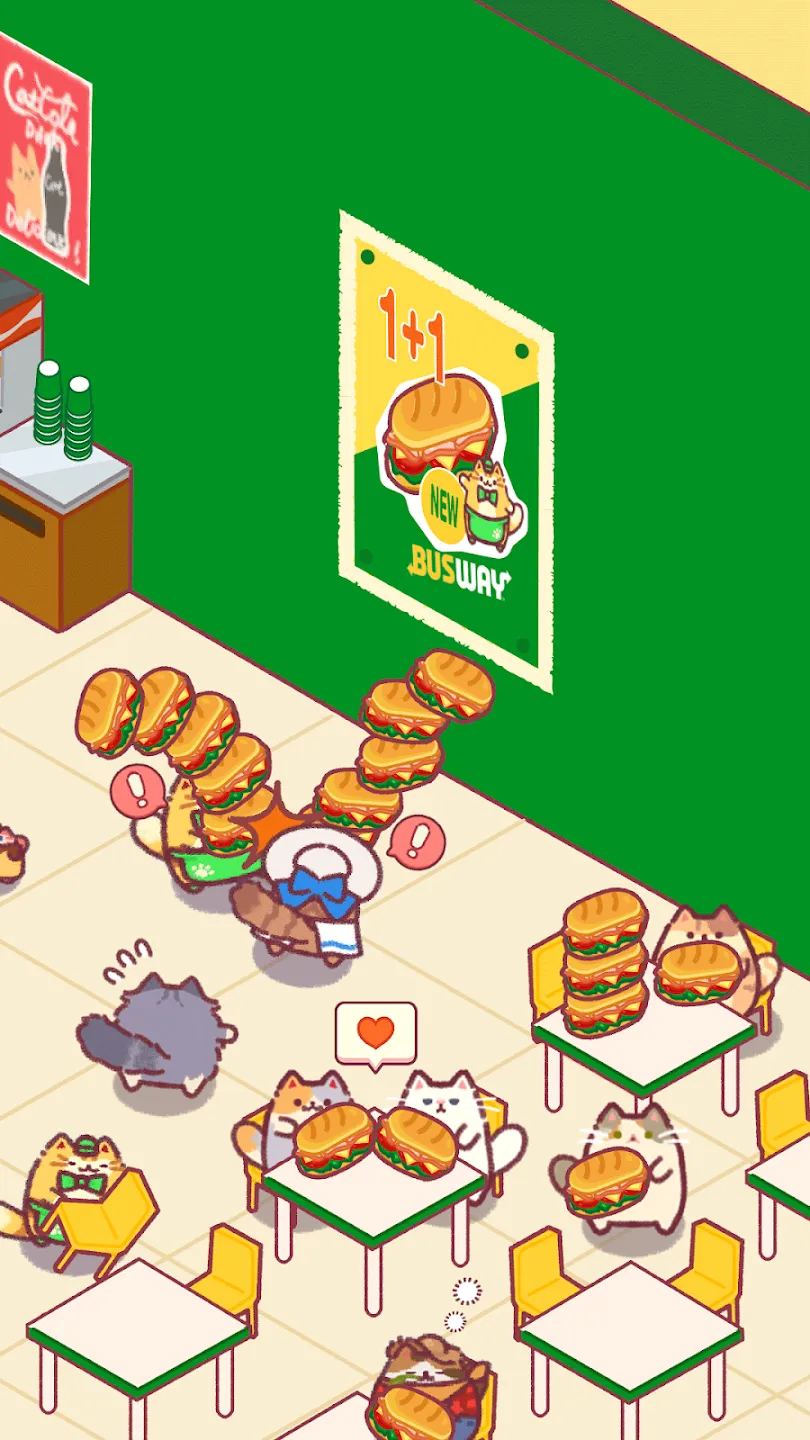 Cat Snack Bar v1.0.213 APK Мод (Меню, Много алмазов) Screenshot 3