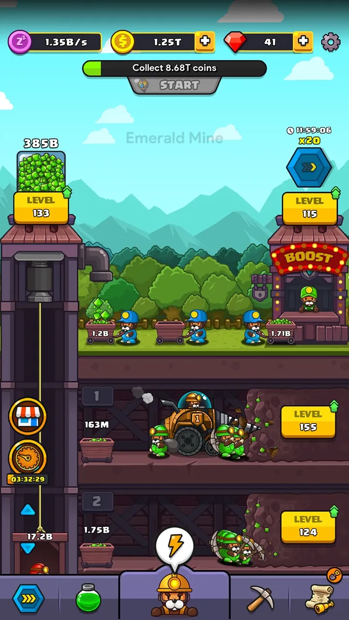 Popo Mine: Idle Mineral Tycoon [мод: много денег] Screenshot 5