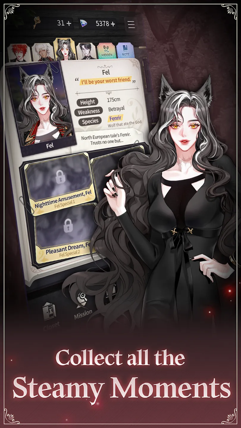 Ночь в Запретном лесу: отоме v2.4.1 APK Мод (Меню, Бесплатные премиум варианты) Screenshot 4