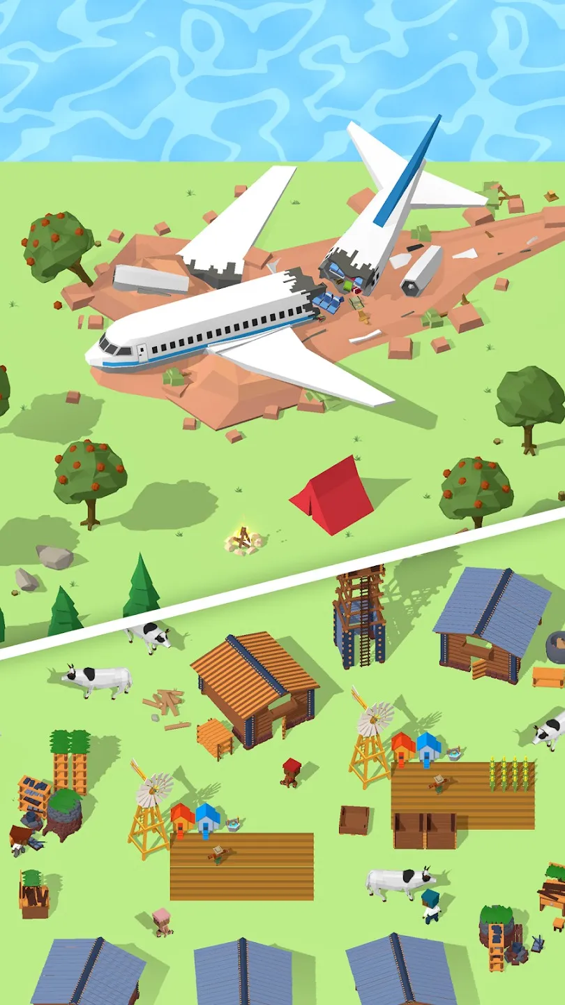 Isle Builder：Кликер Выживалка [мод: бесплатный крафт] Screenshot 1