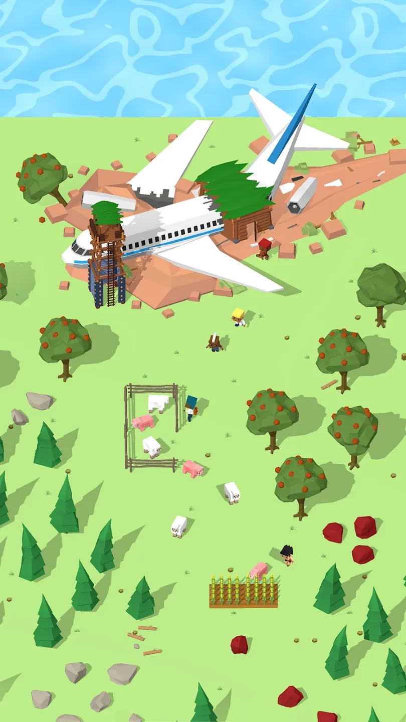 Isle Builder：Кликер Выживалка [мод: бесплатный крафт] Screenshot 2